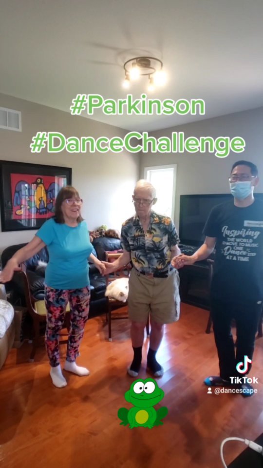 #Parkinson #DanceChallenge with Ray & Donna. #Merengue "Double Roll Out & In" #Dance Challenge. #shallwedance?
Happy Birthday, Ray! You are "Bold, Smart, Daring, Amazing & Fun!" (Donna is an avid collector of all things Frog!).
It's danceScape students like Ray & Donna Findlay who inspire us! Ray is past President of the Institute of Electrical & Electronics Engineers (IEEE), only 3 Canadians have been President and Ray was the First! As well as Professor at the Department of Electrical & Computer Engineering, McMaster University. #shallwedance?