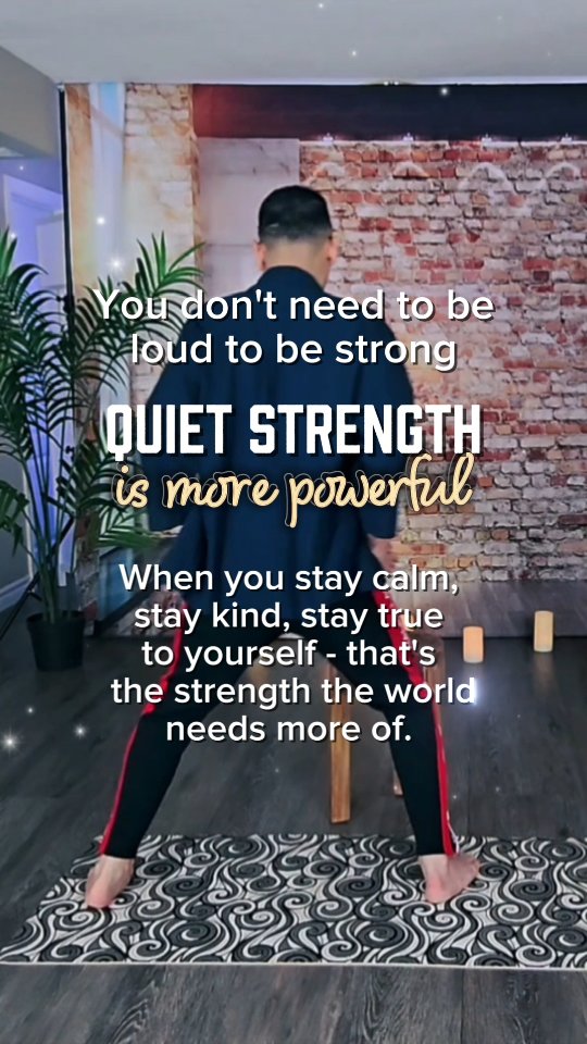 You don’t need to be loud to be strong.

Quiet strength is often more powerful.

When you stay calm, stay kind, and stay true to yourself — that’s the strength the world needs more of.

In danceFLOW, this kind of strength is felt in the body:

through breath, rhythm, and gentle movement that supports rather than pushes.

🌿 danceFLOW · qigong / tai chi inspired movement

Earth — Support
Move gently. Rest the mind.