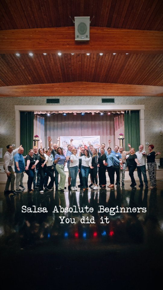 🎉 Huge congratulations to our Salsa Absolute Beginners! 💃🕺

From first steps…
to finding rhythm, timing, and confidence.

Such an amazing journey to watch.
Every dancer starts right here.
And you did it.

Next step… Practice Party, Friday, April17th, 7.30 to 10.30 pm.

Where it all comes together
and starts to feel real.

Curious about starting?
🌸 Spring Open Houses, 7 to 9 pm
2077 Pine Street, Downtown Burlington 
📅 Monday, May 11
📅 Thursday, May 14

Come experience it for yourself.
You don’t need to be ready.
You just need to start.

#danceScape #SalsaBeginners #PracticeParty #BurlingtonOntario #DanceCommunity