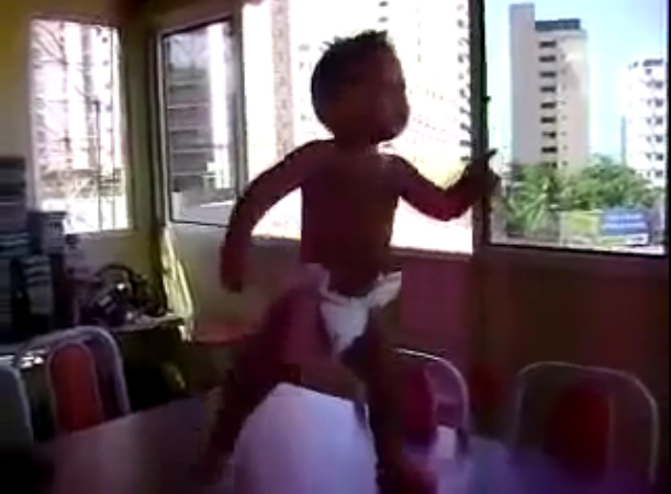 Dancing Baby Doing the Samba (Merengue) in Brazil