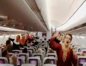 Finnair passengers treated with Bollywood live dance 