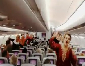 Finnair passengers treated with Bollywood live dance