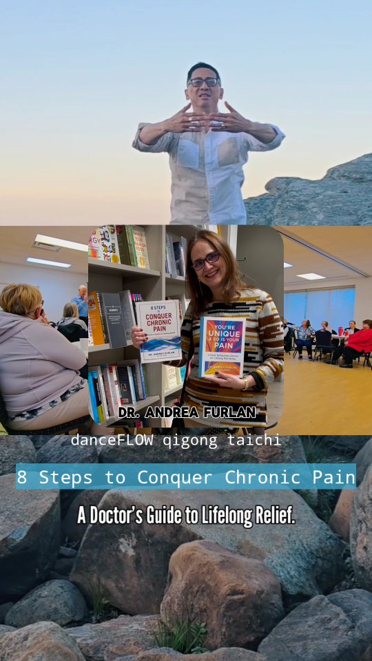 8 Steps to Conquer Chronic Pain, by @dr.andrea.furlan - A Reading at the Ontario Pain Foundation Chronic Pain Support Group with Dr. Henry James.
Robert & Beverley lead a Pain Support Group Workshop featuring danceFLOW qigong taichi for flexiblity, mobility, stress relief, pain management and mindfulness.
The Ontario Pain Foundation is a not-for-profit organization founder by Dr. Kiran Yashpal and Dr. James L. Henry. The Foundation provides Professional Development courses to local family physicians on evidence-based best practices for pain treatment and management. The Foundation sponsors public events to disseminate pain management and coping skills to the larger community. The purpose is to advance education and awareness for the benefit of people who live with debilitating pain.
danceScaoe's Eight week program starts the week of May 20th. In-Studio in downtown Burlington or Online Anywhere Anytime. Link in bio.
Embrace the Adventure
#downtownburlington #qigong #taichi #fitnesstransformation