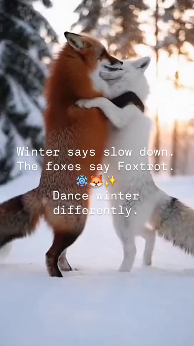 Winter says slow down.
The foxes say Foxtrot. ❄️🦊✨

Dance winter differently.