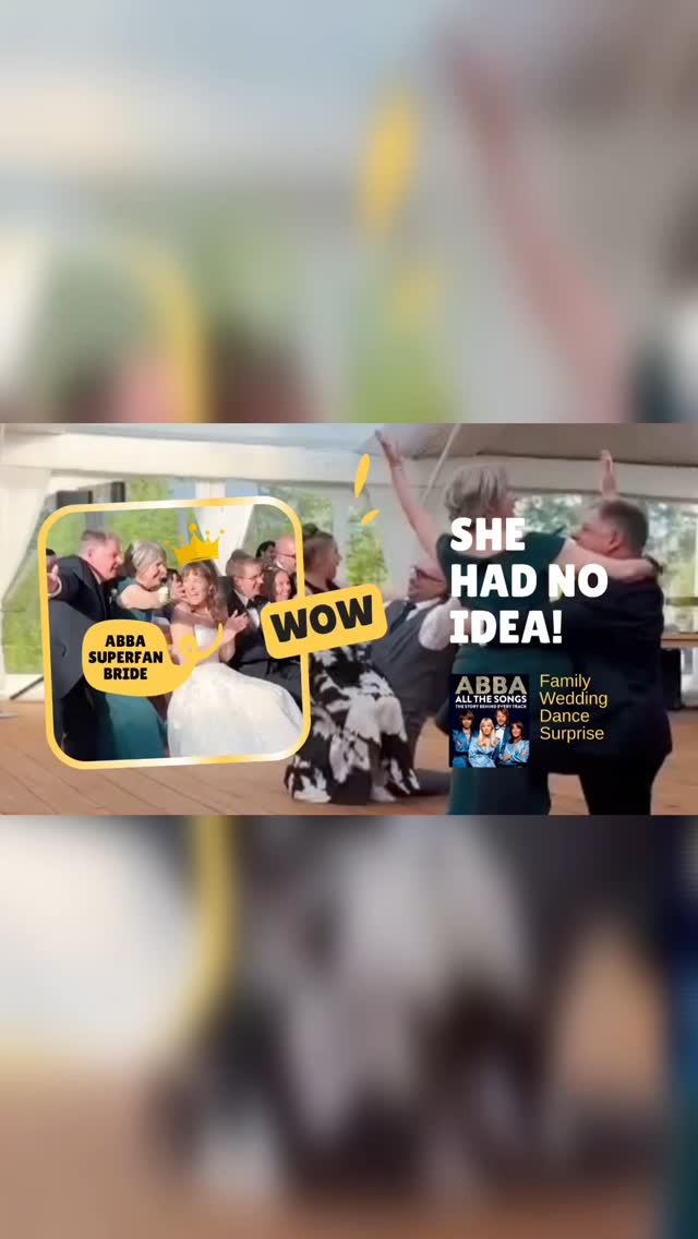🔥 Bride’s Reaction Is EVERYTHING! Family Nails ABBA Wedding Dance Surprise 💃👰✨

💍 Watch the ultimate wedding surprise that has the internet dancing! 💫

What happens when your new family secretly plans a choreographed ABBA dance – and absolutely slays it on your wedding day?

👰✨ Meet Taylor – an ABBA superfan bride who had no idea what was coming. But when her in-laws – Parents Kathy & Brian, and dynamic duo Krystin & Michael – hit the dance floor… Mamma Mia, magic happened!

🎶 From top-secret rehearsals to disco ball energy, this wedding moment was pure JOY.

This is the third custom dance we’ve created for this amazing family at danceScape™, and each one becomes more epic. 💖

📽️ Press play to witness the surprise, the sparkle, and the priceless reaction that made the whole room erupt!

👇 Let us know your favourite moment in the comments!

---

💃 Think your family could pull this off? Start your own dance tradition with us at danceScape.

#ABBAWeddingSurprise #BrideWasShook #DiscoDreamsComeTrue #WeddingDanceGoals #MammaMiaMagic #FamilyDanceTradition #ABBAFanGoals #TaylorAndRyan #danceScapeLegacy #SurpriseAndDelight #DanceFloorMagic #FromRehearsalToReception #EmbraceTheAdventure