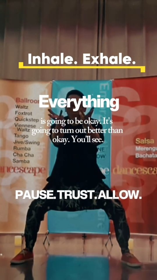 Inhale. Exhale.

Everything is going to be okay.
It’s going to be better than okay.
You’ll see.

Pause.
Trust.
Allow.

Not everything needs to be solved today.

Not every feeling needs to be fixed.
Sometimes strength looks like slowing down.

In danceFLOW qigong/taichi, we begin with breath.

Breath steadies the nervous system.
Rhythm restores the body.
Movement clears the mind.

You don’t have to push.
You don’t have to prove.
You just have to begin.

Pause. Trust. Allow.

🌀 danceFLOW qigong/taichi 
Tuesdays 1:30 pm — Online
Thursdays 6:00 pm — In-Studio + Online

Replays available anytime.
#danceFLOW #MindfulMovement #RhythmFirst #StressRelief #DoWinterDifferently